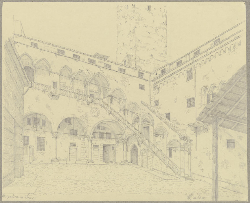 Die Torre dei Lamberti in Verona from Friedrich Wilhelm Ludwig