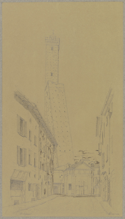 Die Torre Garisenda und Asinelli in Bologna from Friedrich Wilhelm Ludwig