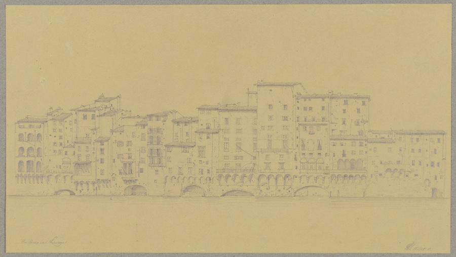 Häuserzeile am Ufer des Arno in Florenz from Friedrich Wilhelm Ludwig
