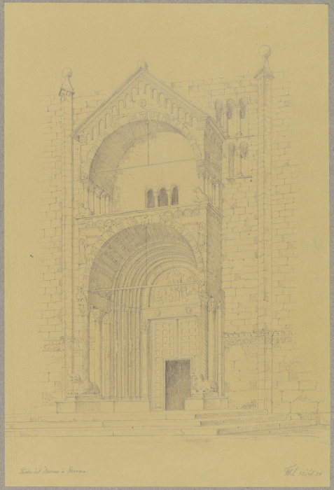 Protiro des Domes S. Maria Assunta in Verona from Friedrich Wilhelm Ludwig