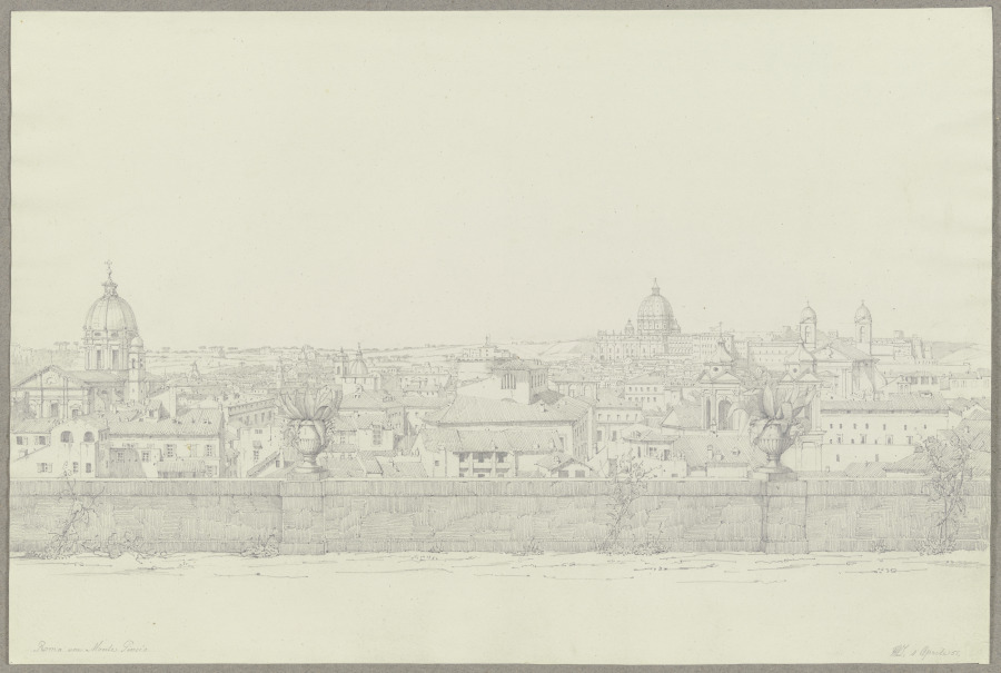 Rom vom Monte Pincio aus gesehen from Friedrich Wilhelm Ludwig