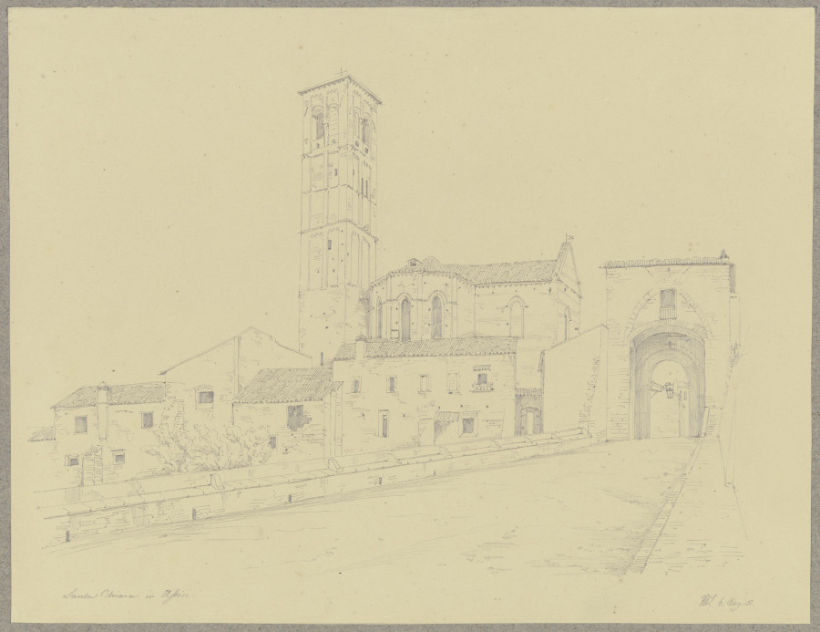 Saint Chiara in Assisi from Friedrich Wilhelm Ludwig
