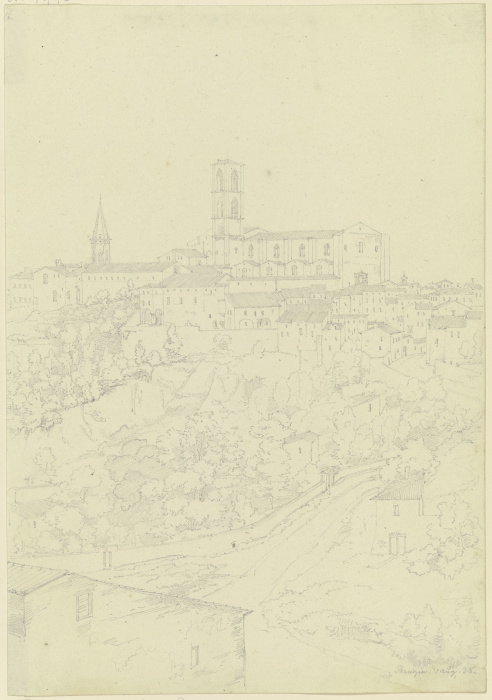 Ansicht von Perugia mit S. Domenico from Friedrich Maximilian Hessemer