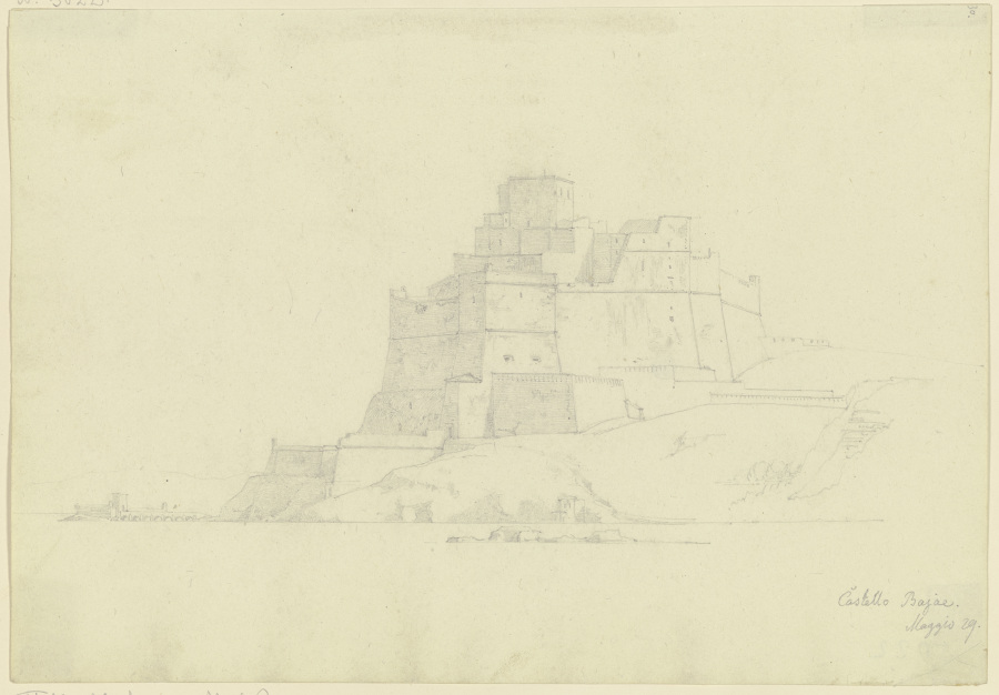 Der Castello Aragonese in Baia from Friedrich Maximilian Hessemer