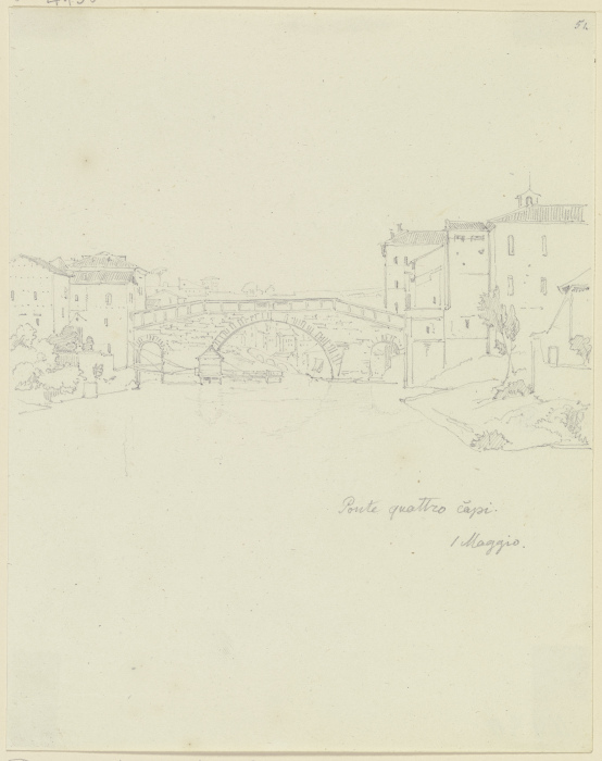 Der Ponte dei Quattro Capi in Rom from Friedrich Maximilian Hessemer