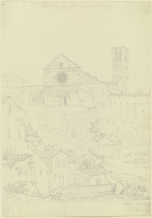 Saint Chiara in Assisi from Friedrich Maximilian Hessemer