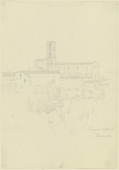 S. Domenico in Perugia from Friedrich Maximilian Hessemer