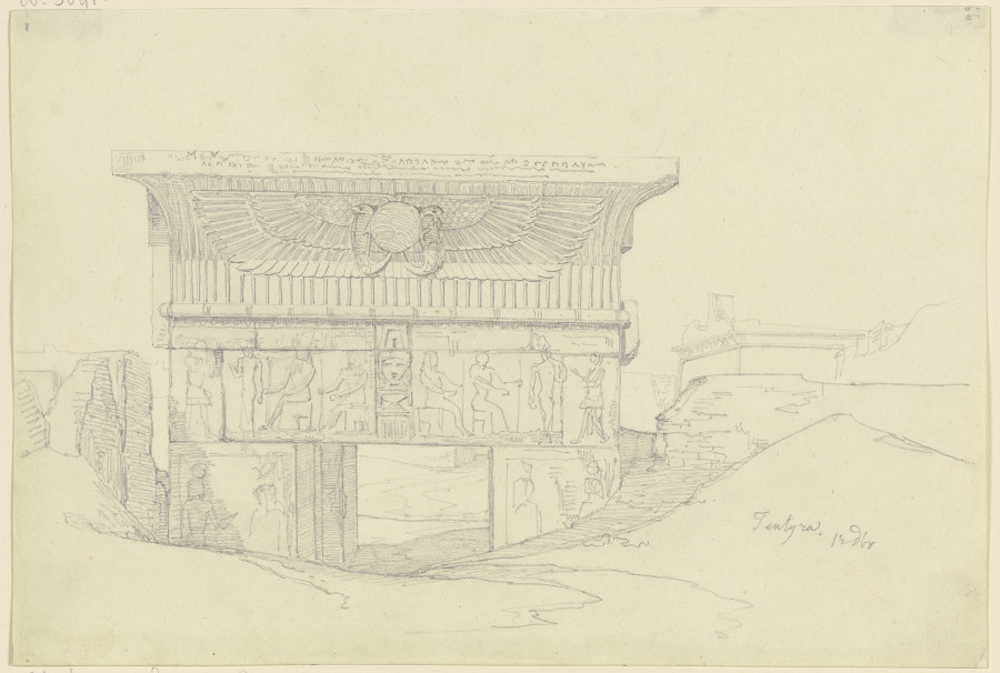 Temple complex in Tentyra from Friedrich Maximilian Hessemer