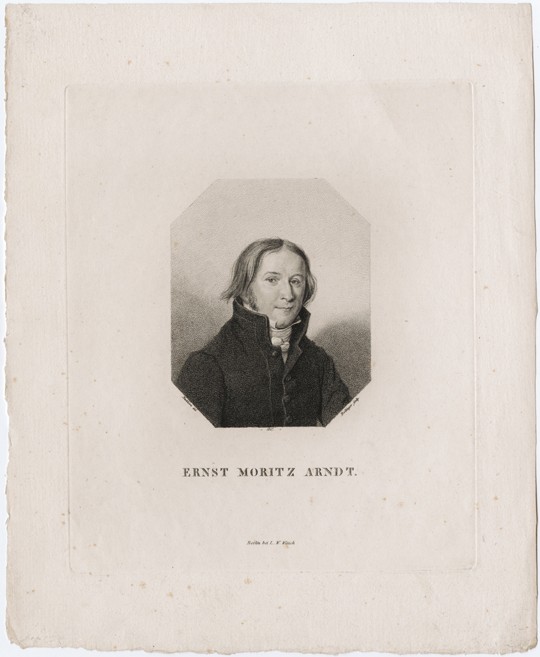 Portrait of Ernst Moritz Arndt from Friedrich Wilhelm Bollinger