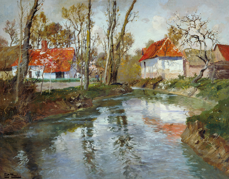 The rivulet Laita in Quimperle from Frits Thaulow