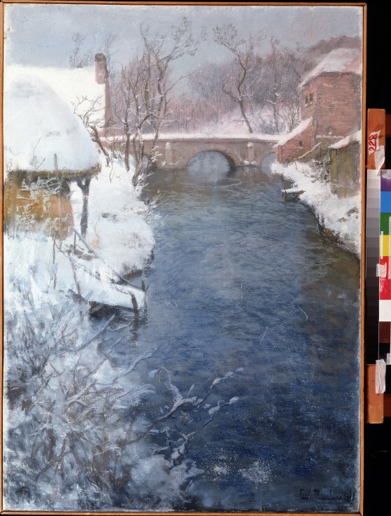 Winter River Landscape from Frits Thaulow