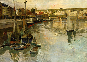 At the port of Dieppe from Frits Thaulow