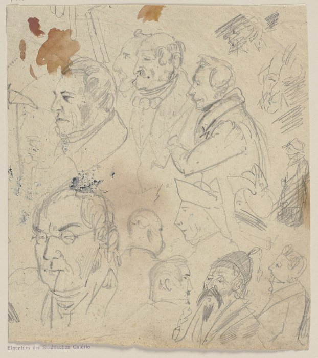 Study sheet: Heads from Fritz Bamberger