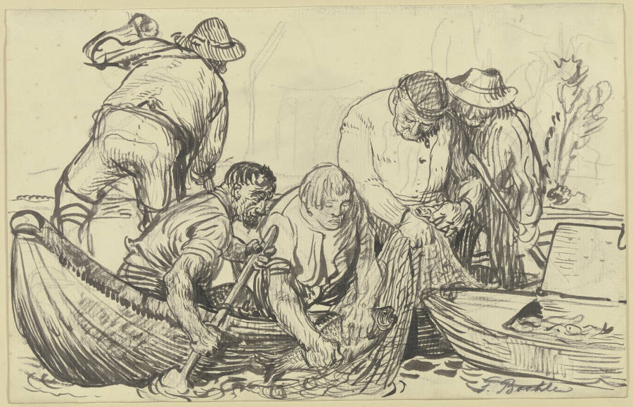 Fishermen working from Fritz Boehle