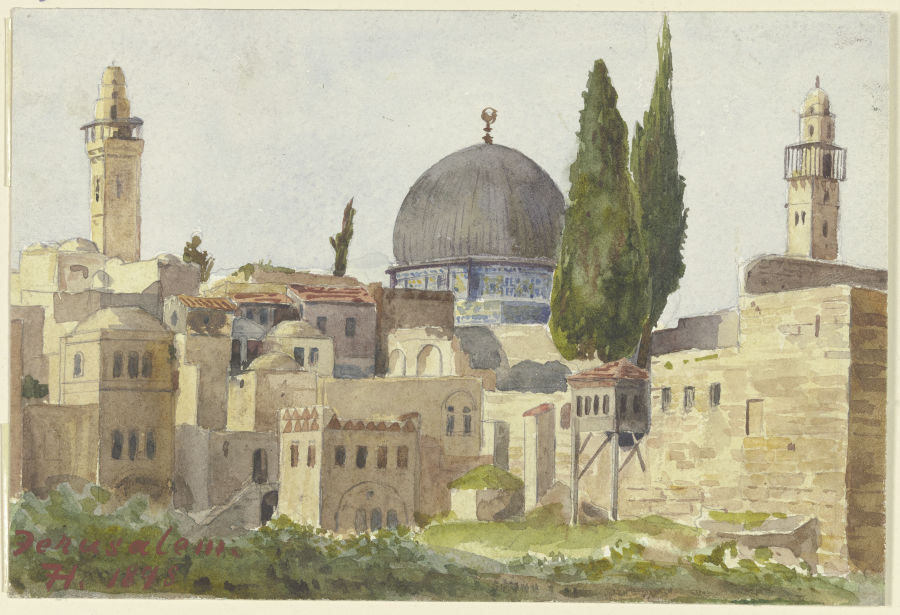 Teilansicht von Jerusalem, Blick auf die Omar-Moschee from Fritz Hauck