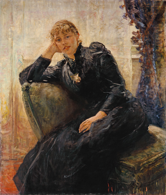 Portrait of a Lady (Portrait of Therese Karl) from Fritz von Uhde