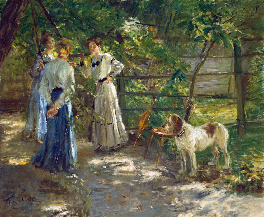 The daughters in the garden from Fritz von Uhde