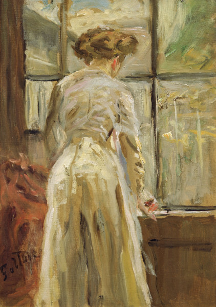 Fritz von Uhde, Woman at the Window from Fritz von Uhde