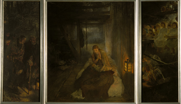 Holy Night / Triptych by Uhde / 1888/89 from Fritz von Uhde