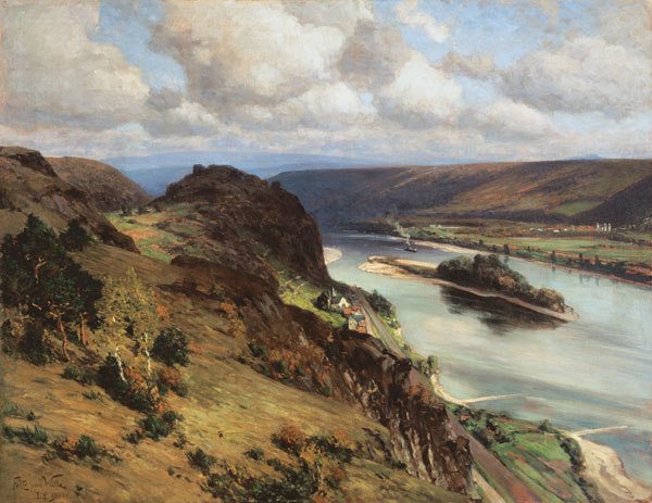 The ruin hammer stone at the Rhine from Fritz von Wille