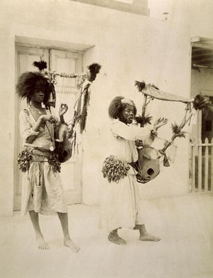 Nubian Musicians (sepia photo) from G. Lekegian