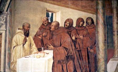 Taking Communion, from the Life of St. Benedict from G. Signorelli