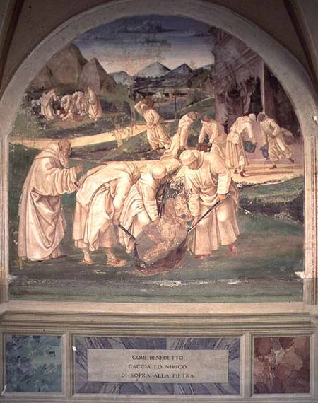 Life of St. Benedict (fresco) (detail) from G. Signorelli