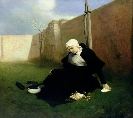 The Nun in the Cloister Garden from Gabriel Max