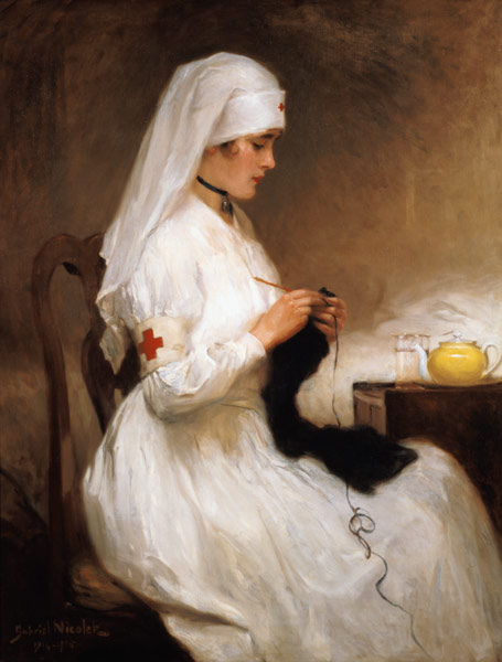 Portrait of a Nurse from the Red Cross from Gabriel Emile Niscolet