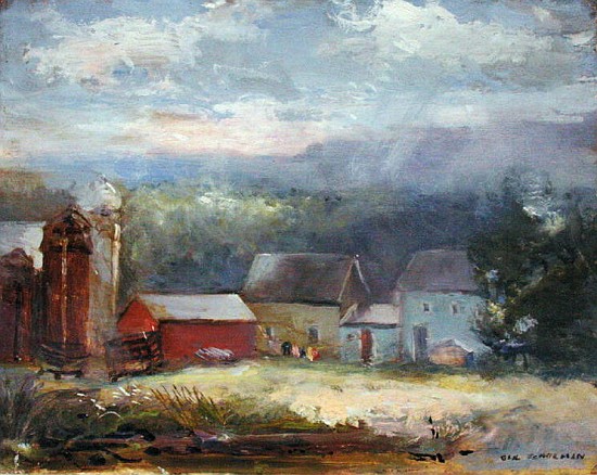 Farm Scene (oil on canvas)  from Gail  Schulman