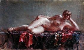 Reclining Nude (oil on canvas) 