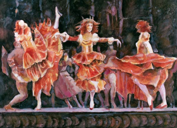 Scene from Romeo and Juliet, Royal Ballet, Covent Garden (w/c on paper)  from Gareth Lloyd  Ball