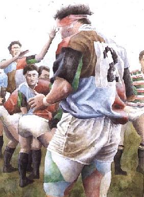 Rugby Match: Harlequins v Northampton, Brian Moore at the Line Out, 1992 (w/c) 