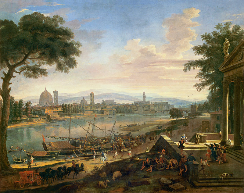 Ansicht von Florenz mit Pignone. from Gaspar Adriaens van Wittel