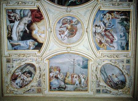 Ceiling painting depicting the Story of Perseus and Danae from Gaspar Becerra