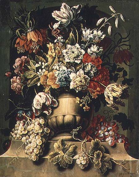 Still Life with fruit and Flowers from Gaspar Peeter the Younger Verbruggen