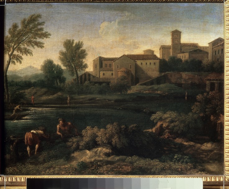 A small town in Latium from Gaspard Dughet