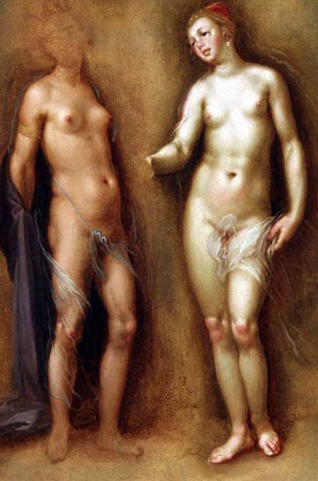 Study of two female nudes from (called van Haarlem) Cornelisz Cornelis