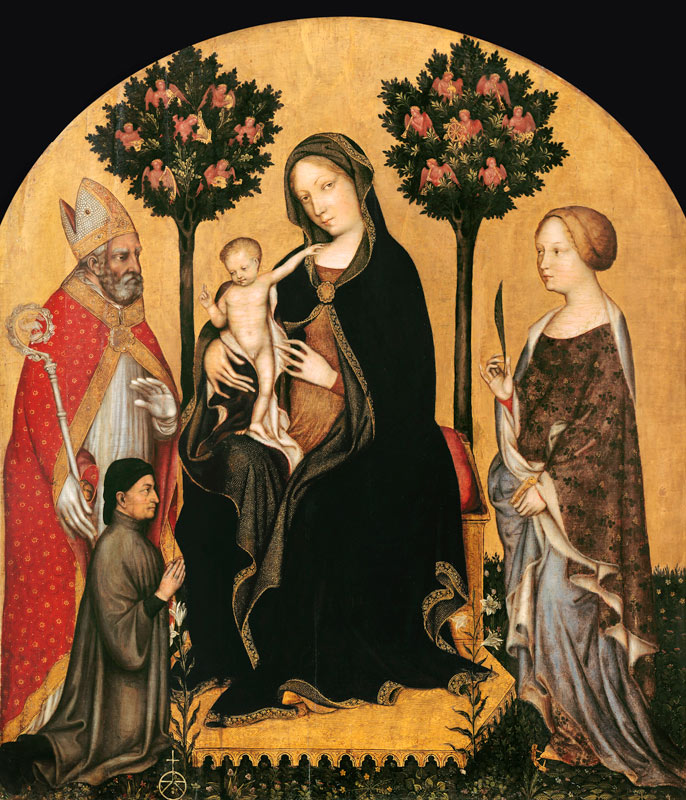 Mary Enthroned with the Child, Saints and a Donor from Gentile da Fabriano