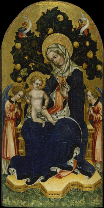 Virgin and Child Enthroned with Worshipping Angels and Prophets from Gentile da Fabriano