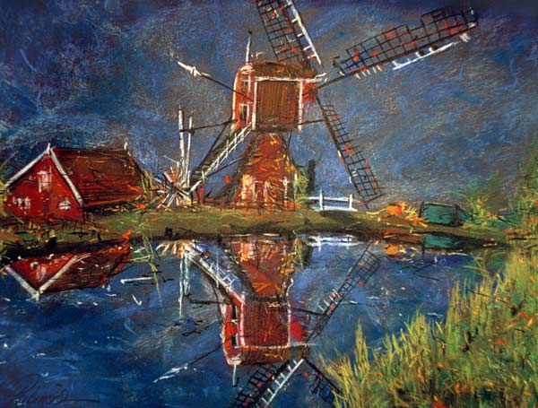 Cob Mill, 1994 (pastel on paper)  from Geoffrey  Robinson