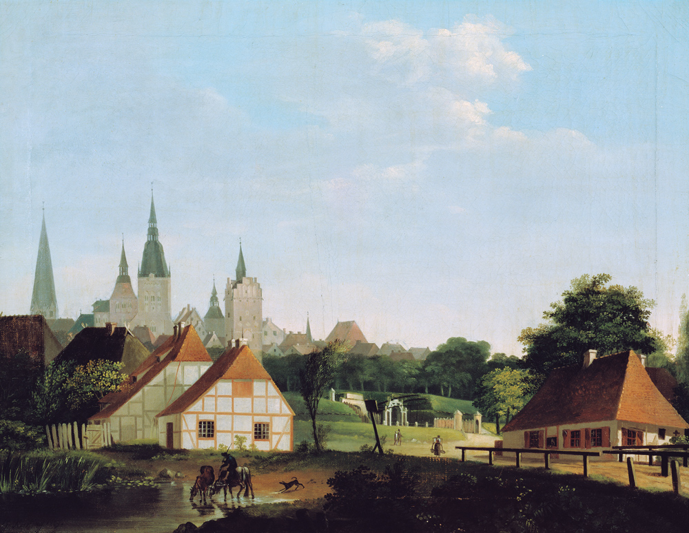 Ansicht Rostocks vom Gertrudenplatz aus from Georg Friedrich Kersting