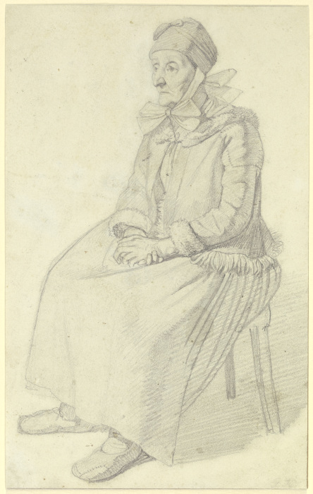 Sitzende Bauersfrau mit in den Schoß gelegten Händen from Georg Friedrich Kersting