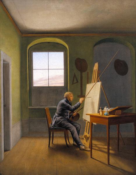 Caspar David Friedrich in his studio