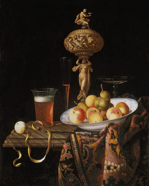 Fruit bowl, beer and wine-glass as well as Elfenbeinstatuette as Gefäss. from Georg Hinz