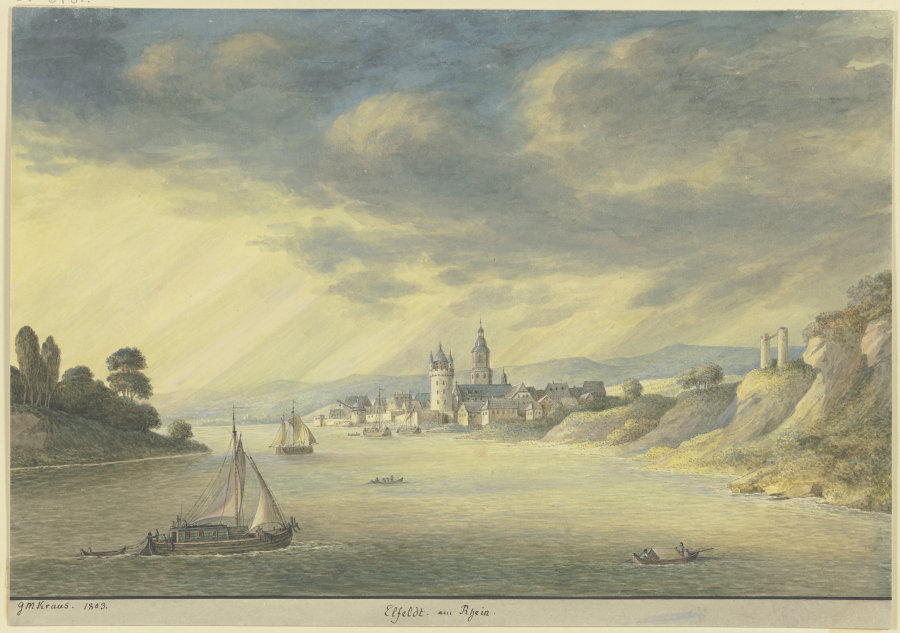 Ansicht von Eltville am Rhein from Georg Melchior Kraus