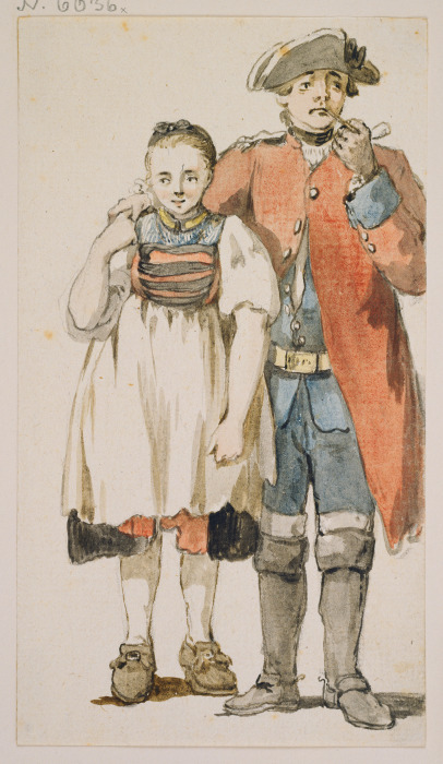 Soldier and girl from Georg Melchior Kraus