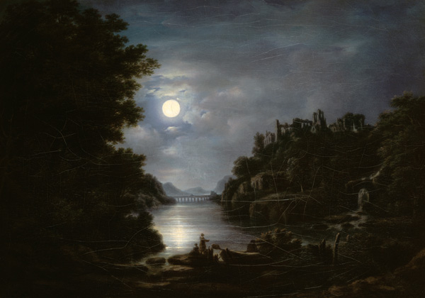 Moonlight landscape - Georg Primavesi as art print or hand ...