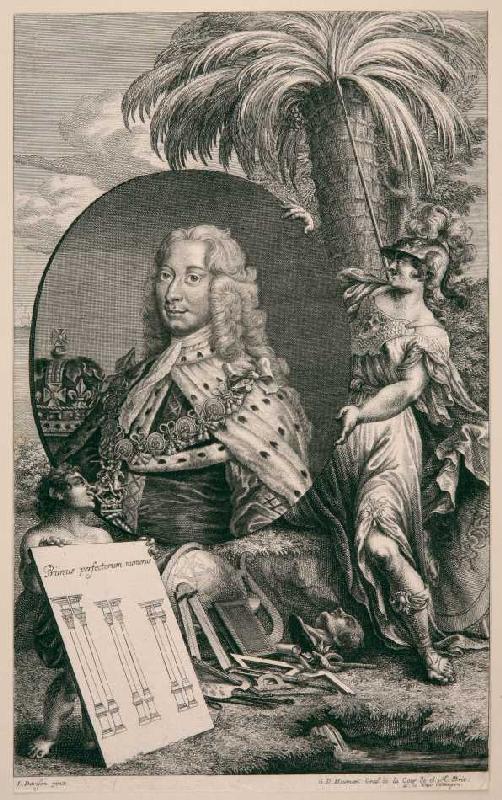 König Georg II von Großbritannien und Irland (Allegorie auf die Gründung der Universität Göttingen?) from Georg Daniel Heumann