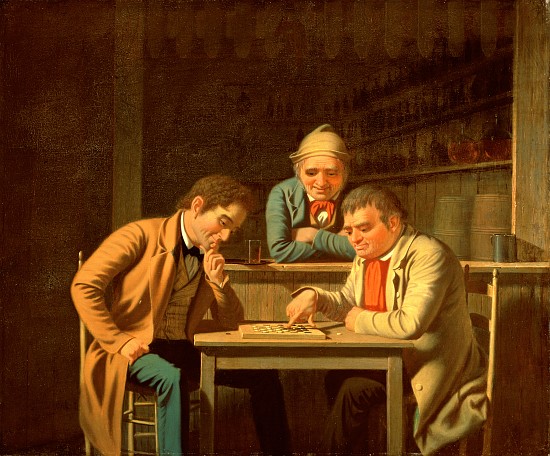 The Checker Players from George Caleb Bingham